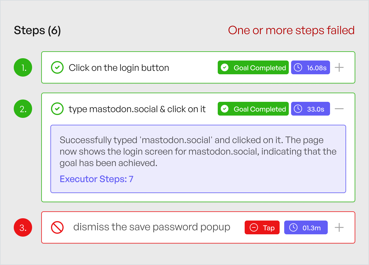 Define your steps preview