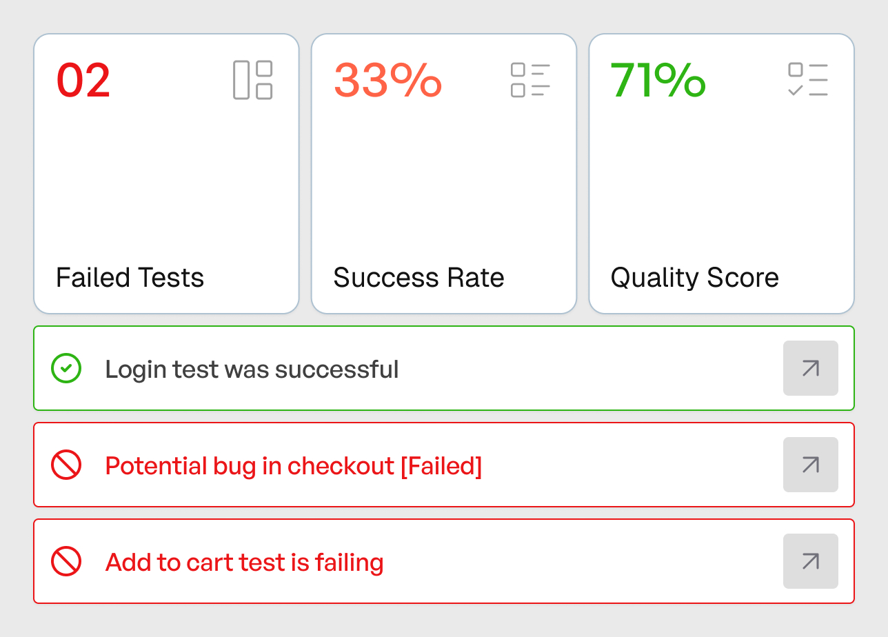 Real-time insights preview